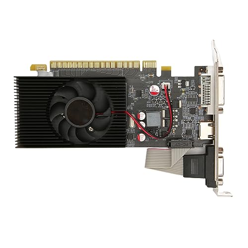 Jectse 4 GB DDR3 128 Bit 700/1400 MHz Gaming-Grafikkarte DVI VGA HD mit 3 Ausgangsschnittstellen, Stabile Leistung, PCI-E X16 3.0 für Computergehäuse von Jectse