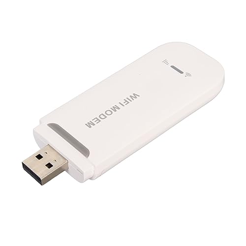 Jectse 4G LTE USB-WLAN-Modem, 150 Mbit/s, Hohe Geschwindigkeit, Bis zu 10 Benutzer, Plug-and-Play, Hohe Sicherheit, Anwendbar in Asien, Südostasien, Afrika, Dem Nahen Osten (White) von Jectse