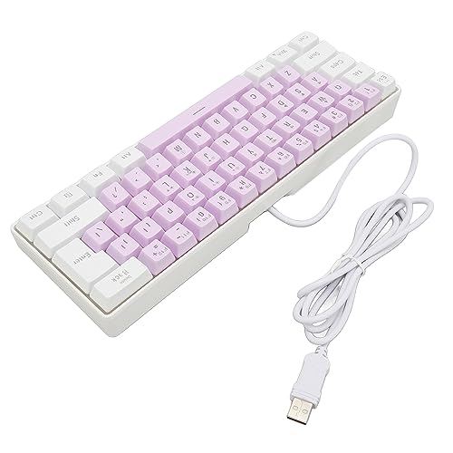 Jectse 60% Kabelgebundene Gaming-Tastatur, Mechanische RGB-Gaming-Tastatur mit 61 Tasten und 6 RGB-Hintergrundbeleuchtungsmodi, Kompakte USB-Computertastatur für von Jectse