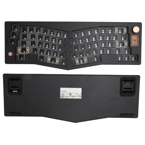 Jectse 65% Mechanisches Tastatur-Set, 2,4 G Bluetooth 3 Modi, USB C Kabelgebundenes Mechanisches Tastatur-Set, 66 Tasten, Hot-Swap-fähige Tastatur, DIY-Gaming-Tastatur-Set, Kompatibel von Jectse