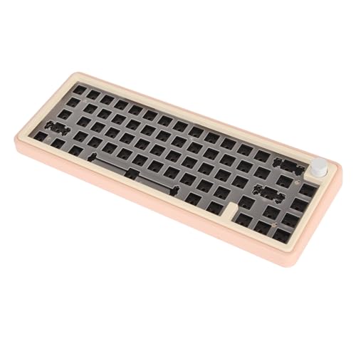 Jectse 67 Tasten DIY Mechanisches Tastatur-Kit mit Drahtlosem 2.4G5.0 Typ C Verdrahtet Hot Swap Able Barebones Tastatur RGB, Unterstützt QMK und VIA, für Win, für OS X, für (Rosa) von Jectse