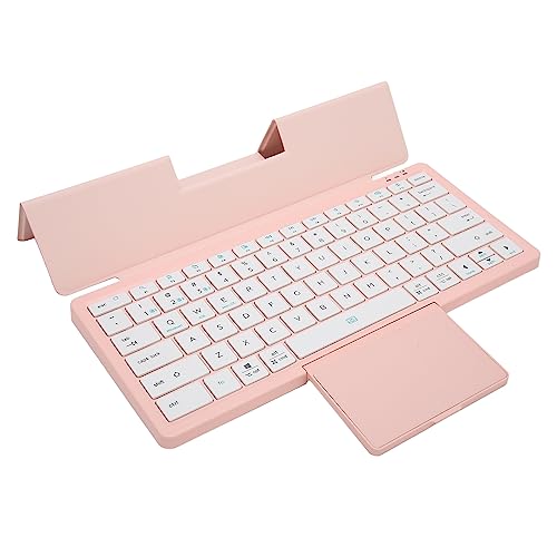 Jectse Abnehmbare Tablet-Tastaturhülle mit Trackpad, Gleichzeitiger Betriebsmodus, Wiederaufladbarer Akku, für Win XP Win 7 10 11 (PINK) von Jectse