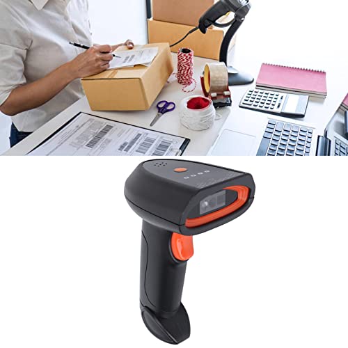 Jectse Barcode-Scanner, Kabelloser Handheld-Barcode-Scanner mit USB-Kabel, 1D-2D-Barcode-Scanner-Lesegerät für Supermarktlager von Jectse