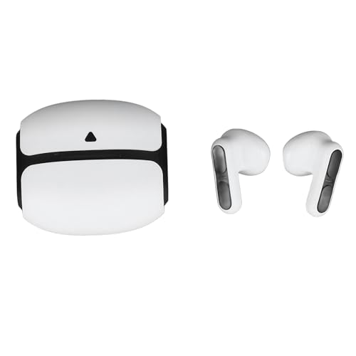 Bluetooth-Kopfhörer, Kabellose Kopfhörer mit Geringer Latenz und Ladeetui, Leichte Stereo-Ohrhörer für Handy-Sporttraining (White) von Jectse
