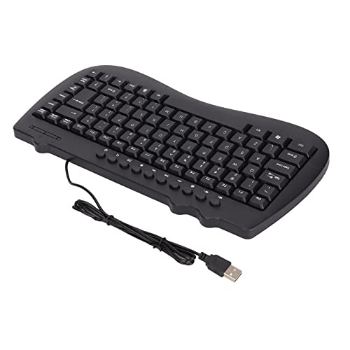 Jectse Computer-Tastatur, Tragbare Ergonomische Tastatur mit 87 Tasten, Kabelgebundene USB-Schreibmaschinentastatur für Desktop-Laptop-PC, Plug-and-Play (Englisch) von Jectse