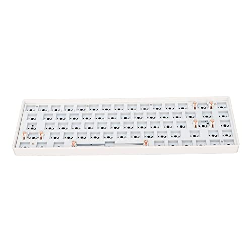Jectse DIY Mechanisches Tastatur-Kit, 68 Tasten RGB Hot Swap Custom Gaming Keyboard 65% Layout Switch 2,4 GHz Wireless Keyboard mit Empfänger für Win 10 für Win XP für OS X(Weiß) von Jectse