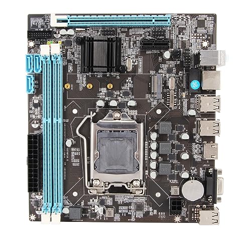 Jectse Desktop-Motherboard, Dual Channel DDR3, M.2 NVMe NGFF, LGA 1155 CPU Slot, Micro ATX Motherboard mit 3-Phasen-Leistung, HD VGA Output von Jectse