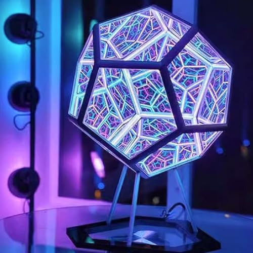 Jectse Dodekaeder-Nachtlicht, Verstellbare Farbe, Kunstlicht, LED, Nachttischlampe, Atmosphärenlampe für Schlafzimmer, Gaming-Raumdekoration von Jectse