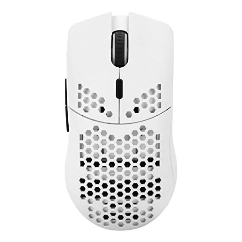 Jectse Drahtlose Hohle Computerspielmaus, Tragbare 2,4-GHz-PC-Mäuse mit 6 RGB-Hintergrundbeleuchtungsmodi und 4 Einstellbaren DPI-Stufen für Allgemeine Computer (White) von Jectse
