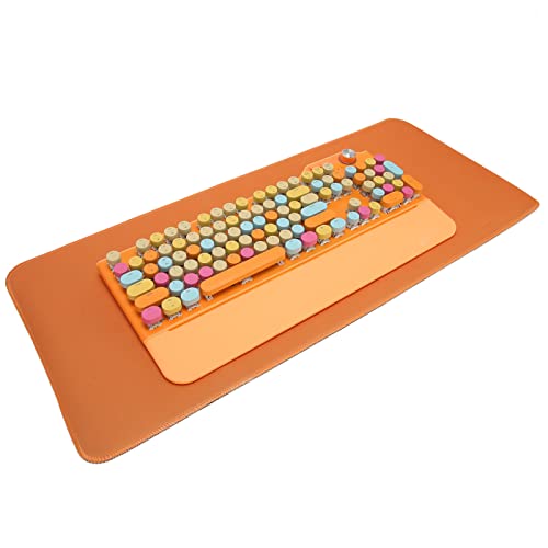 Jectse Drahtlose Mechanische Tastatur mit Knopfsteuerung, Blauer Schalter, Runde Retro-Tastenkappen, 107 Tasten, Dreifachmodus, Weitgehend Kompatibel für Tablet, Laptop, Telefon (ORANGE) von Jectse