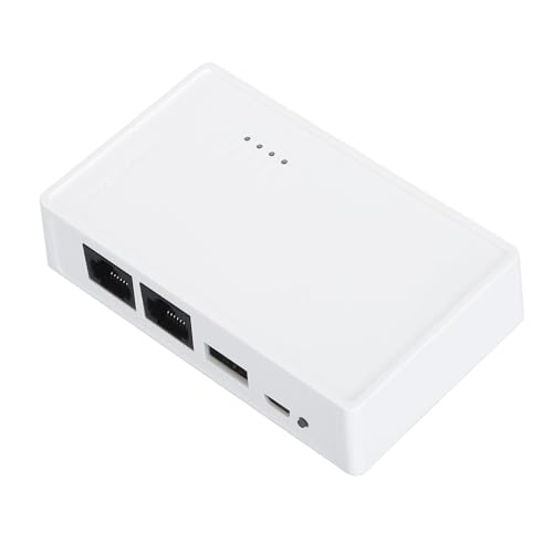 Jectse Drahtloser Druckserver, 480 Mbit/s USB2.0-WLAN-Netzwerkdruckserver mit 10/100 Mbit/s LAN und Bridge, Unterstützt Kabelgebundene/kabellose/Standalone-Modi, für Windows, für IOS von Jectse