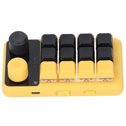 Jectse Einhändig Programmierbare Mechanische Tastatur, Programmierbare RGB-Tastatur mit 12 Tasten, Zwei Knöpfen und Rotem Schalter, Mechanische Gaming-Tastatur mit 12 Tasten Jectse Einhändig Programmierbare Mechanische Tastatur, Programmierbare RGB-Tastatur mit 12 Tasten, Zwei Knöpfen und Rotem Schalter, Mechanische Gaming-Tastatur mit 12 Tasten von Jectse