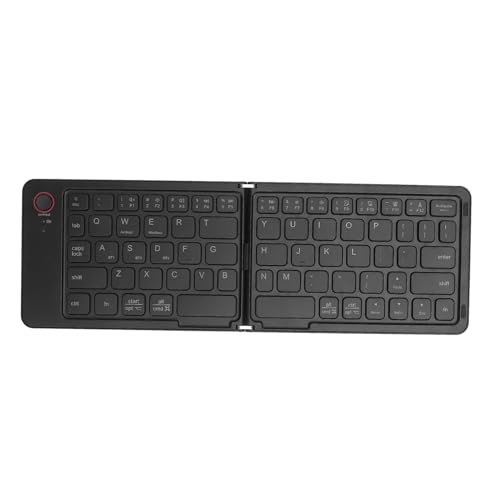 Jectse Faltbare Bluetooth-Tastatur, 67 Tasten, Faltbare Kabellose Tragbare Tastatur mit Ständer, Unterstützt 3 Geräte, 2-Fach Faltbare, Ultraschlanke Taschen-Reisetastatur für Android von Jectse