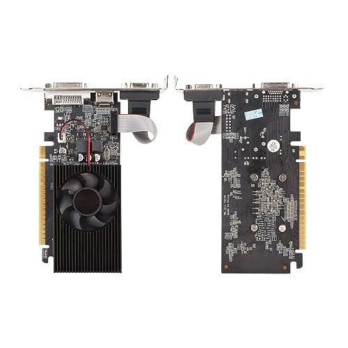 Jectse GT 730-Grafikkarte, 4 GB 128-Bit-DDR3B-Gaming-Grafikkarte mit Lüfter, PCI Express 2.0 High-Speed-Unterstützung, HDMI-DVI-VGA-Video-Grafikkarte von Jectse