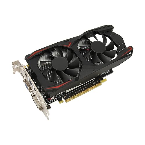 Jectse GTX1050Ti-Grafikkarte, 4 GB DDR5 128-Bit-Gaming-Grafikkarte mit Zwei Lüftern, 650 MHz Kernfrequenz, Schnelle Kühlung, Geräuscharme Video-Grafikkarte für Desktop-PC (GTX1050Ti 4 von Jectse