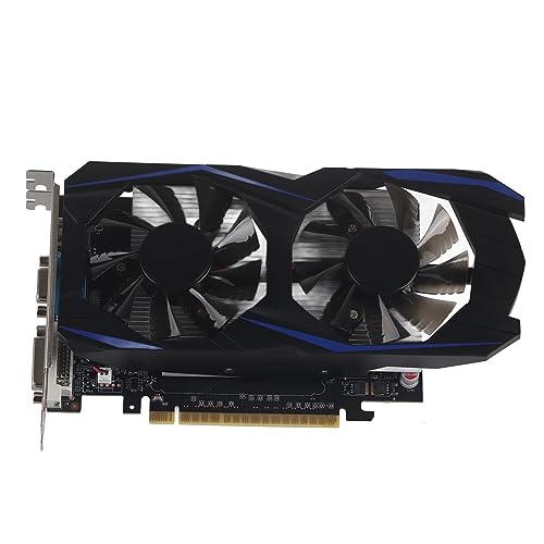 Jectse GTX1050Ti-Grafikkarte, 4 GB DDR5 128-Bit-Gaming-Grafikkarte mit Zwei Lüftern, 700 MHz 3D-API DirectX 12, Unabhängige PCI Express 2.0-Desktop-Grafikkarte von Jectse