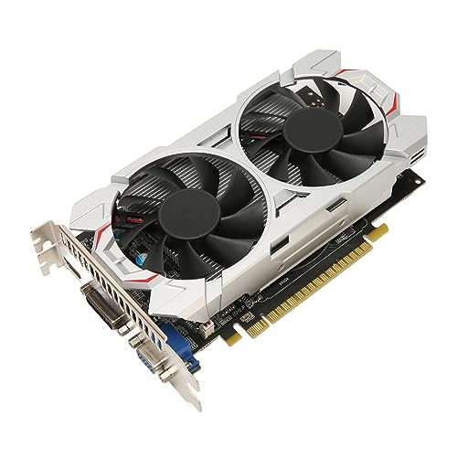 Jectse GTX1050Ti-Grafikkarte, 4 GB DDR5 128-Bit-Gaming-Grafikkarte mit Zwei Lüftern, Unterstützt HDMI-DVI-VGA-Video-Grafikkarte, 2560 X 1600 Auflösung, 850 MHz Kernfrequenz (GTX1050Ti 4 von Jectse