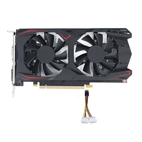 Jectse GTX550TI-Grafikkarte, 1,5 GB GDDR5 192-Bit-Gaming-Video-Grafikkarte mit Zwei Lüftern, 4K HDR PCI Express 1,1 X 16 Gaming-Grafikkarte, Unterstützt DVI, VGA, HDMI von Jectse