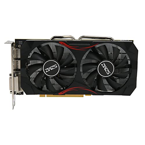 Jectse Gaming-Grafikkarte, 8G GDDR5 256 Bit Gaming-Grafikkarte mit Dual-Lüfter, DP HDMI DVI VGA PCI Express 3.0 X 8 Computer-Grafikkarte für Gaming-PC von Jectse
