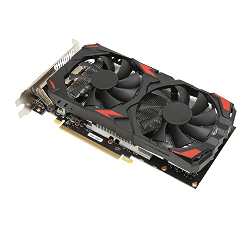 Jectse Gaming-Grafikkarte, RX 580 8 GB 256 Bit GDDR5 HDMI PCIe 3.0-Video-Grafikkarte, 8K 2-Lüfter-Grafikkarte, Unterstützt DisplayPort, DVI-D-Anschlüsse von Jectse