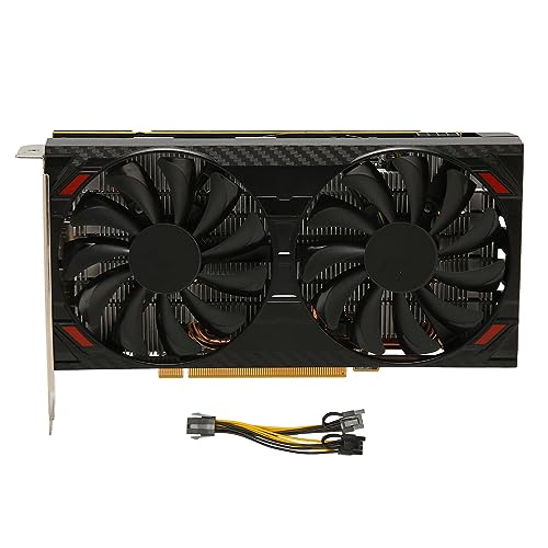 Jectse Gaming-Grafikkarte, RX5500XT 8 GB GDDR6 128-Bit-Grafikkarte mit Zwei Lüftern, Unterstützt 2 X DisplayPort + 1 X HDMI, PCI Express 4.0 X8-Steckplatz (RX5500XT 8G DDR6) von Jectse