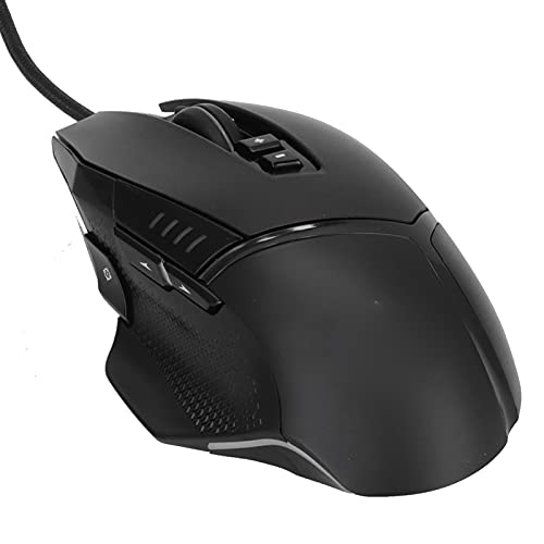 Jectse Gaming-Maus, 5000 DPI, Einstellbare Kabelgebundene USB-Maus mit 8 Tasten, RGB-Leuchten, Tragbare Ergonomische Computermaus für Gaming-PC-Gamer von Jectse