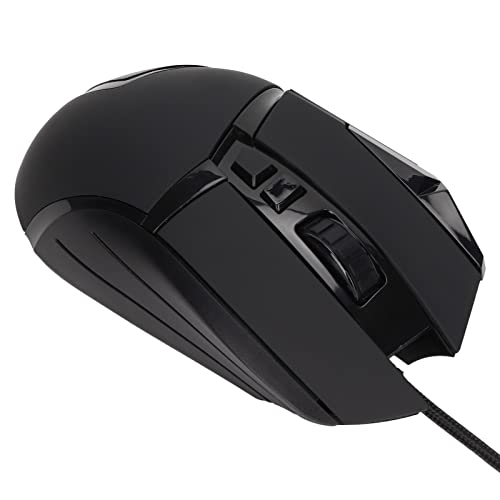 Jectse Gaming-Maus, RGB-Hintergrundbeleuchtung, Ergonomische Computermaus, USB-kabelgebundene Tragbare PC-Gaming-Maus, 800/1200/1600/2400/4000/7200 DPI Einstellbar von Jectse