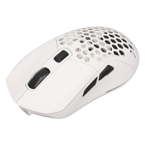 Jectse Gaming-Maus, RGB-hintergrundbeleuchtete USB-wiederaufladbare, Kabellose, Einstellbare DPI-Business-Computermaus (White) von Jectse
