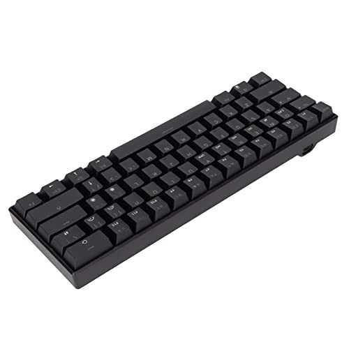 Jectse Gaming-Tastatur, 61 Tasten 2,4 G Drahtlose -Tastatur mit Typ-C-Schnittstelle und Tastenkappenabzieher, Weiße Mechanische Computertastatur für (Brauner Schalter) von Jectse