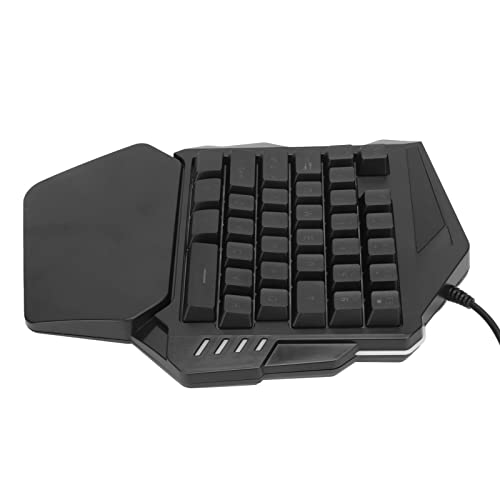 Jectse -Gaming-Tastatur mit RGB-Hintergrundbeleuchtung, 35 Tasten, Ergonomische Tragbare Mechanische Tastatur mit Klaren Tasten, Plug-and-Play für PC, Laptop, Desktop für Win XP von Jectse