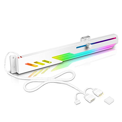 Jectse Grafikkarten-GPU-Unterstützungshalterung, 5 V, 3-polige ARGB-Dual-Schnittstelle und Kleine 4-polige Schnittstelle, RGB-Grafikkartenhalter, 2 PCIE-Steckplätze, Einfache von Jectse