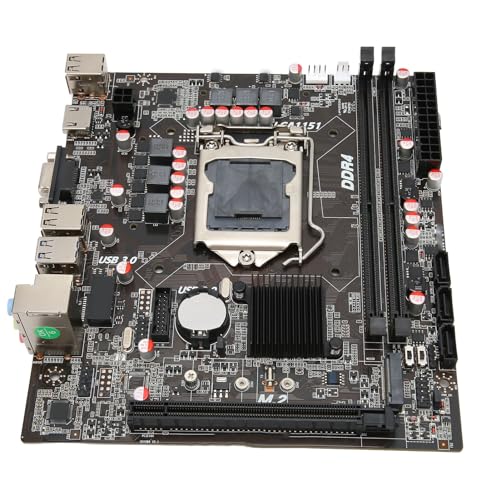 Jectse H310BB4 Desktop-Computer-Motherboard, für 6/7/8/9 Gen, Dual Channel DDR4, M.2 PCIe X16, SATA3 USB3, Stabile Stromversorgung von Jectse