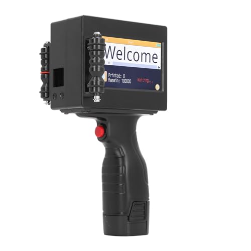 Jectse Handheld-Tintenstrahldrucker, 100–240 V Etikettencodierungsgerät, Mehrere Sprachen für Text-Barcode-Schilder (EU-Stecker) von Jectse