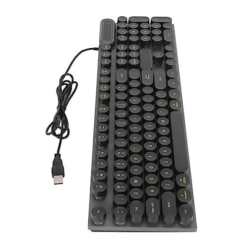 Jectse Kabelgebundene Gaming-Tastatur mit 104 Tasten, Bunter Hintergrundbeleuchtung, Ergonomischem Design und Klappbaren Füßen, Geeignet für PC, Laptop, für Win, ABS-Material von Jectse