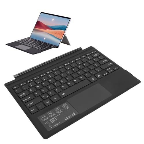 Jectse Kabellose Bluetooth-Tastatur für Surface, Mehrfarbige Magnetische Abnehmbare Tastatur mit Hintergrundbeleuchtung und Touchpad, Wiederaufladbare Tablet-Tastatur für Surface Pro von Jectse