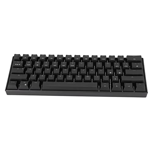 Jectse Kabellose Tastatur, 61 Tasten 2,4 G -Tastatur mit Typ-C-Schnittstelle und Tastenkappen-Entferner, Tragbare Ergonomische Mechanische Tastatur für Gaming (Blauer Schalter) von Jectse