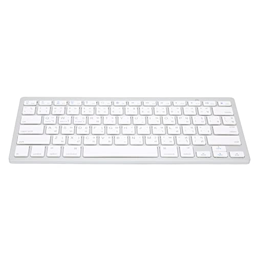 Jectse Kabellose Tastatur, Ultraschlanke Tragbare Englische Thai-Tastatur, Kompakte Ergonomische Bluetooth-Tastatur für Computer, Laptop, Smartphone, Tablet, Bequem zu Bedienen von Jectse