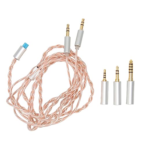 Jectse Kopfhörerkabel-Ersatz, Dual-3,5-Mm-Stecker auf 2,5 Mm, 3,5 Mm, 4,4 Mm, Symmetrisches Kabel-Ersatz mit Verlustfreiem Klang, Flexibles Kopfhörer-Aux-Kabel für HE400 für D7200 für T5P von Jectse