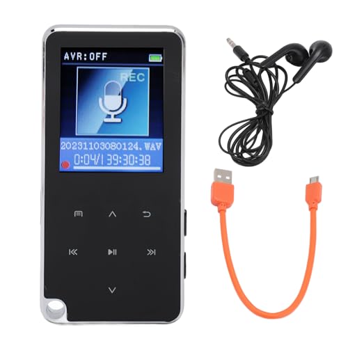 Jectse MP3-Player mit Bluetooth 5.2, Musik-Player mit Shuffle, Single Loop, FM-Radio, Verlustfreier HiFi-Sound, Tragbarer MP3-Player, Integrierter HD-Lautsprecher, Sprachrekorder, von Jectse