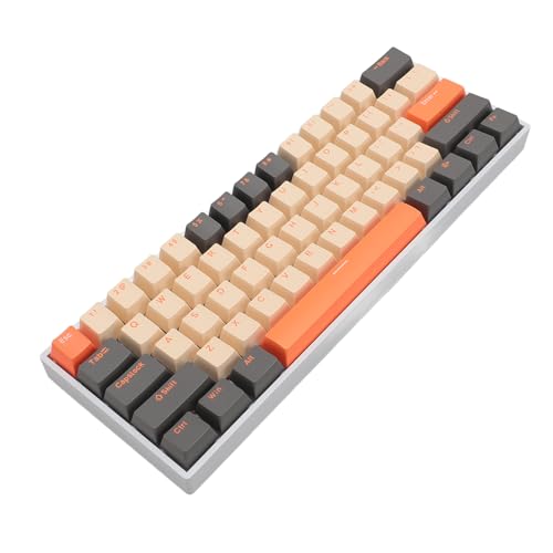 Jectse Mechanische Gaming-Tastatur mit 61 Tasten, Blauer Schalter, Hot-Swap-fähige Kabelgebundene/Bluetooth-/2,4G-Wireless-Tastatur mit RGB-Hintergrundbeleuchtung,3000 MAh von Jectse