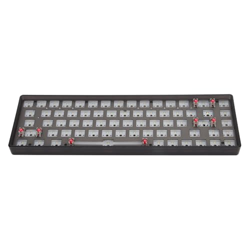 Jectse Mechanisches Tastatur-Set, Dichtungsstruktur, Modulare Mechanische Tastatur, ABS-Gehäuse, 68 Tasten für PC (Black) von Jectse