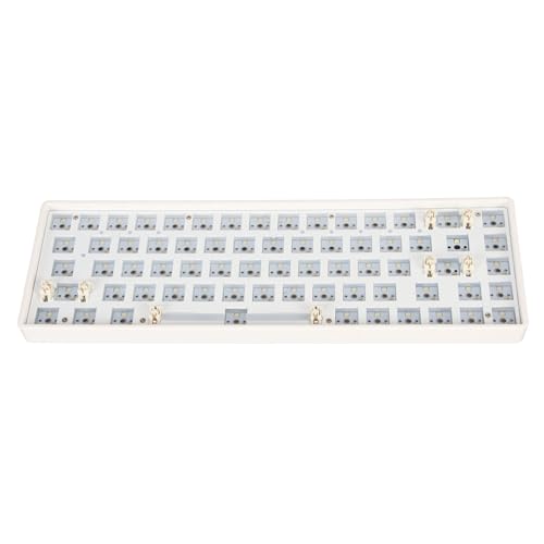 Jectse Mechanisches Tastatur-Set, Dichtungsstruktur, Modulare Mechanische Tastatur, ABS-Gehäuse, 68 Tasten für PC (White) von Jectse