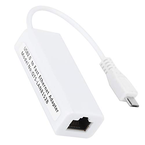 Jectse Micro-USB-zu-RJ45-Ethernet-Adapter für Raspberry Pi1.3/W Motherboard, Erweiterter Netzwerkanschluss, 10/100 Mbit/s Automatische Umschaltung, USB 1.0/1.1/2.0/3.0 Kompatibel, 10 von Jectse