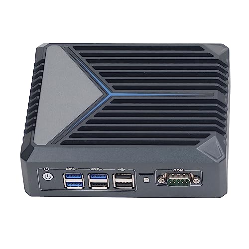 Jectse Mini-PC, Quad-, Quad-Thread, Synchron, Asynchron, Dreifach-Display, 100–240 V, Mini-Industriecomputer für die Automatisierung (EU-Stecker) von Jectse
