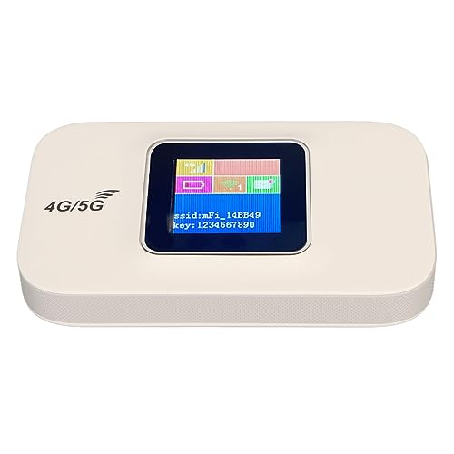 Jectse Mobiler Hotspot, 4G LTE Reise-WLAN-Hotspot, Tragbarer Internet-Router mit LCD-Display, Verbindet Bis zu 10 Geräte, Tragbarer WLAN-Hotspot für Unterwegs von Jectse