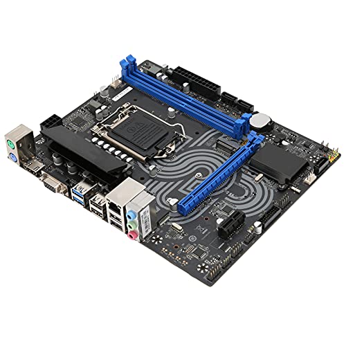 Jectse Motherboard H410M Micro-ATX-Dual-Channel-DDR4-Speicher USB2.0/3.0 M.2 VGA Laptop-Zubehör,Neue Aluminium-Wärmeableitungspanzerung + Integrierte Hohle Wärmeableitung von Jectse