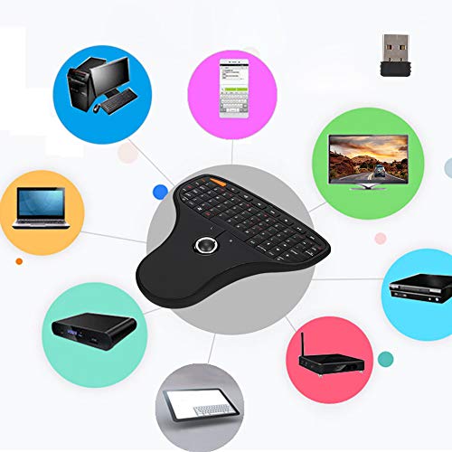 Jectse N5901 QWERTY Kabellose Trackball-Tastatur, Tragbare 2,4 -USB-Tastatur Multimedia-Tastatur, rutschfeste Computertastatur für TV-Computer 4,88 X 5,31 X 0,98 Zoll Jectse N5901 QWERTY Kabellose Trackball-Tastatur, Tragbare 2,4 -USB-Tastatur Multimedia-Tastatur, rutschfeste Computertastatur für TV-Computer 4,88 X 5,31 X 0,98 Zoll von Jectse