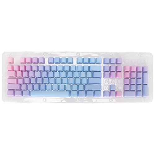 Jectse PBT-Keycaps, 104pcs Tauchfärbung Ergonomische Benutzerdefinierte Kenner mit Offenem Seitgravur-Design, Niedliche Tastatur-Tastenkappen für 61 87 104 Tasten Mechanische Tastatur von Jectse