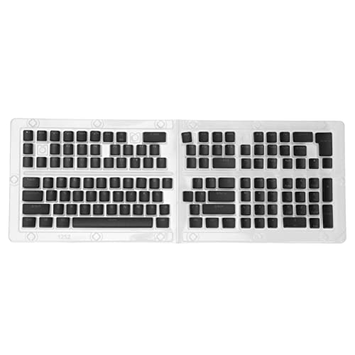 Jectse PBT-Tastatur-Tastenkappen, 129 Tasten, Pudding, Durchscheinende PBT-Tastenkappen, OEM-Höhe, Zweifarbig, Spritzgegossen, Tastatur-Tastenkappen, Benutzerdefiniertes Tastenkappen-Set(Schwarz) von Jectse