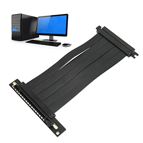 Jectse PCIE 4.0 X16 Extender Riser-Kabel, Hochgeschwindigkeits-PCIE-Riser-Kabel, Flexible Kabelverlängerungsport-Adapter, PCIe-90-Grad-Adapter, Plug-and-Play (40cm) von Jectse